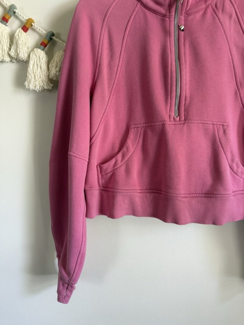Lululemon Scuba Oversized Half Zip Hoodie Pink Casual Pilates Loungewear XS/S - Picture 3 of 8